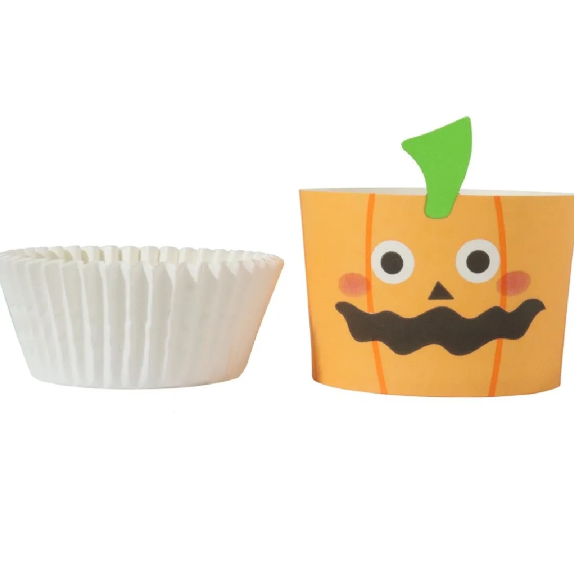 PME Halloween Cupcake Vormpjes Pompoenlantaarn Ø45mm 12st.* Bakvormen Papier