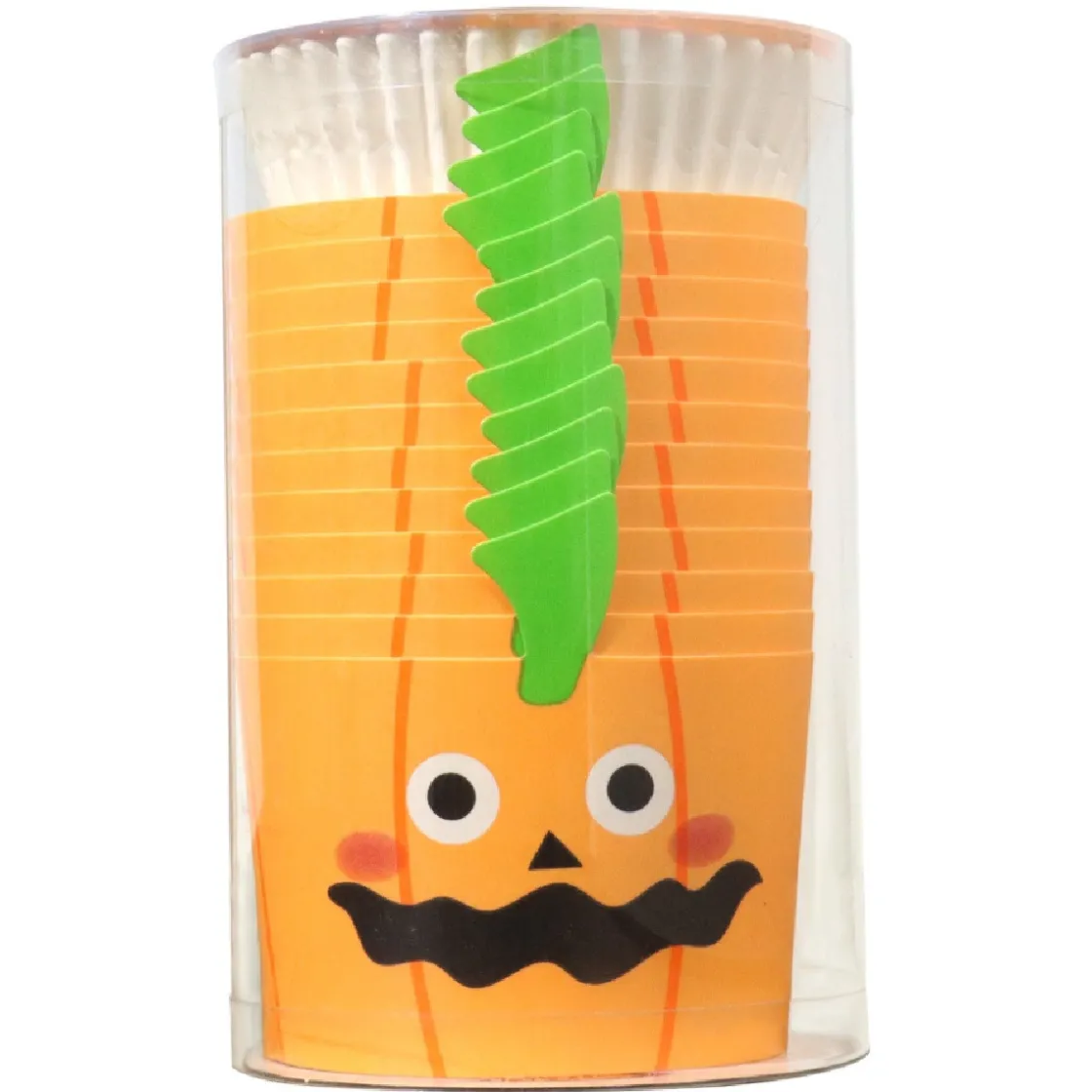 PME Halloween Cupcake Vormpjes Pompoenlantaarn Ø45mm 12st.* Bakvormen Papier