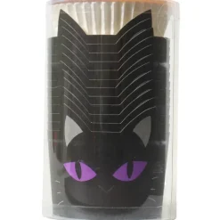 PME Halloween Cupcake Vormpjes Zwarte Kat Ø45mm 12st.* Bakvormen Papier