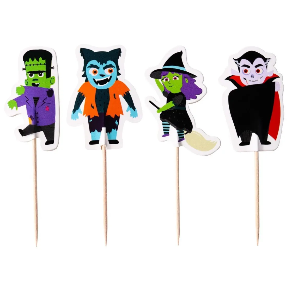 PME Halloween Taartprikkers Griezelige Personages 24st.* Prikkers En Ringen