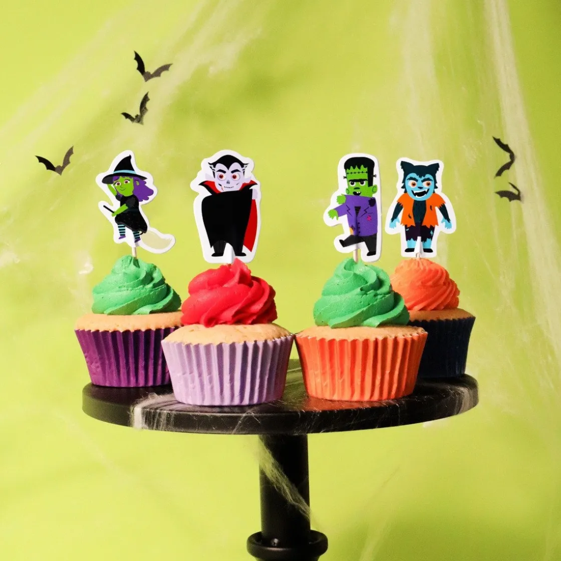 PME Halloween Taartprikkers Griezelige Personages 24st.* Prikkers En Ringen