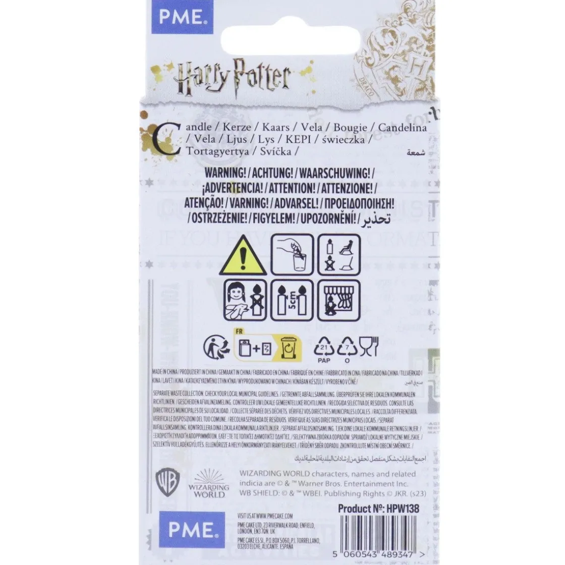 PME Harry Potter Cijferkaars #8* Kaarsjes En Vuurwerk