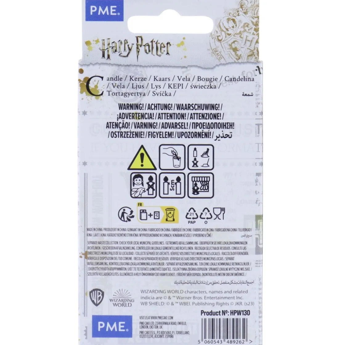 PME Harry Potter Cijferkaars #0* Kaarsjes En Vuurwerk
