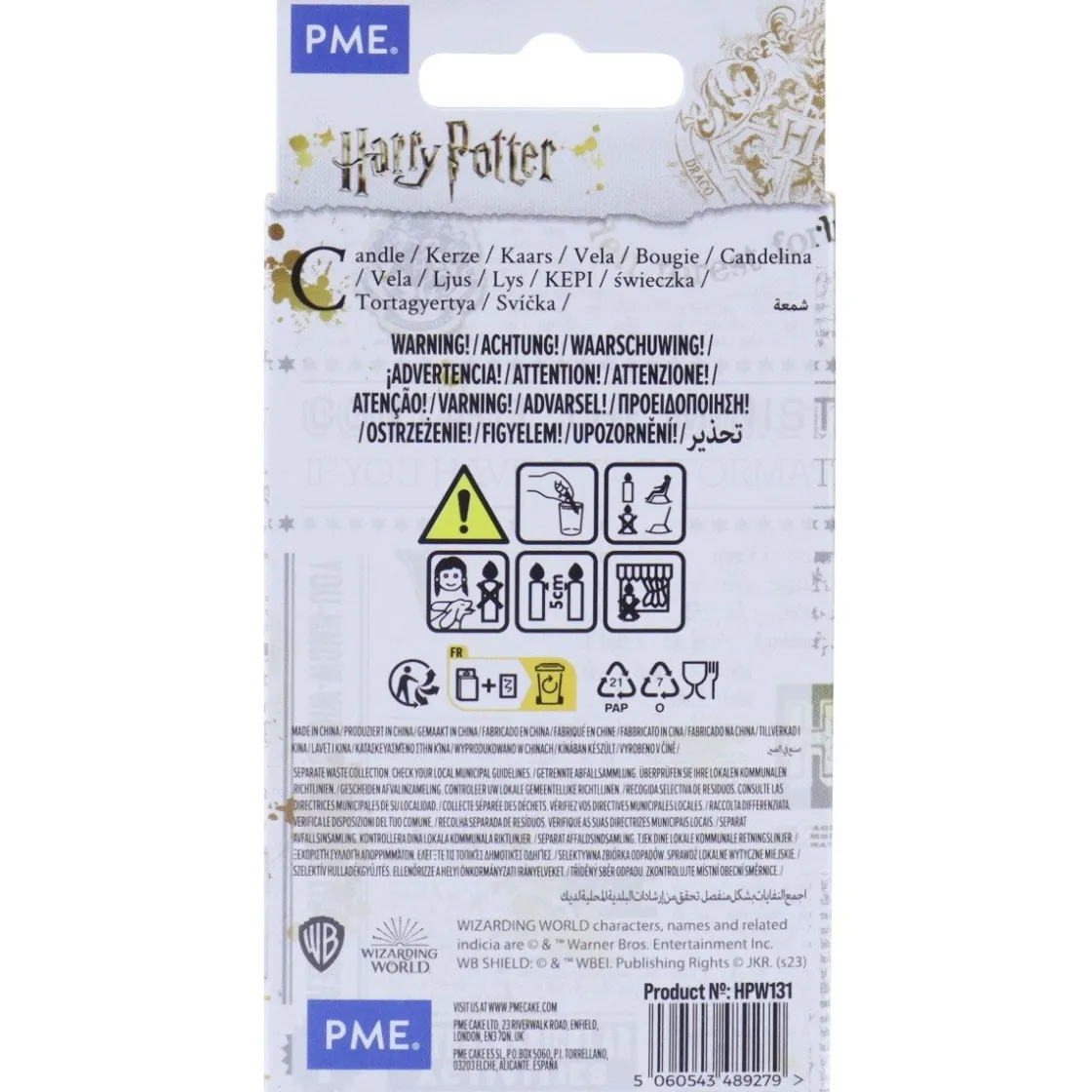 PME Harry Potter Cijferkaars #1* Kaarsjes En Vuurwerk