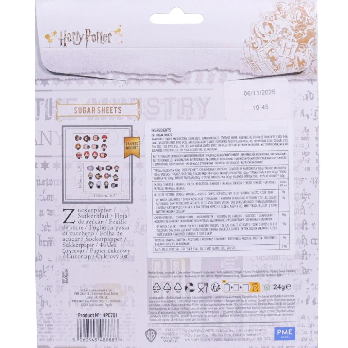 PME Harry Potter Karakters Suikerdecoratie 24st.* Figuur Decoraties