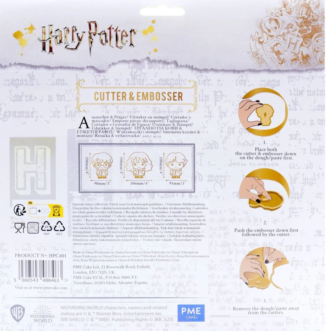 PME Harry Potter Karakters Uitstekers en Stempels Set/6* Figuur Stekers