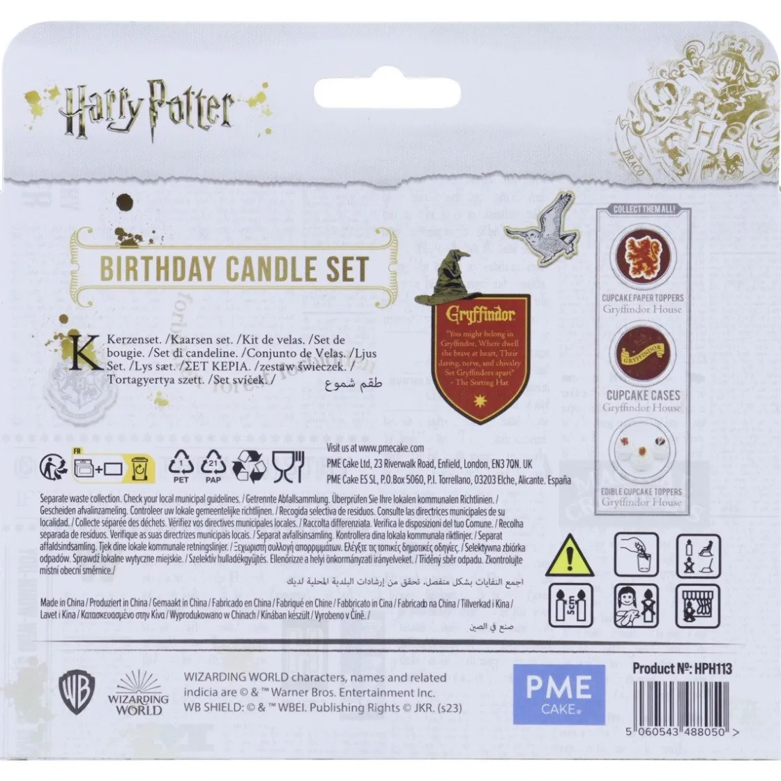 PME Harry Potter Taartkaarsjes Griffoendor Set/7* Kaarsjes En Vuurwerk