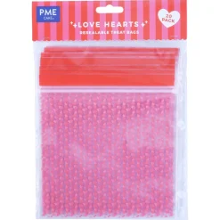 PME Hersluitbare Traktatiezakjes Hartjes 20st.* Zakken