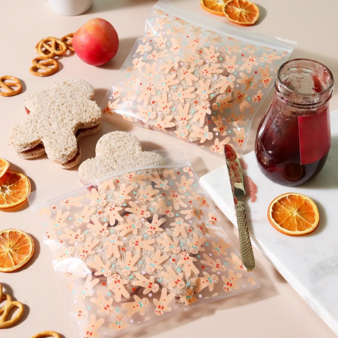 PME Hersluitbare Traktatiezakjes Gingerbread 20st* Zakken