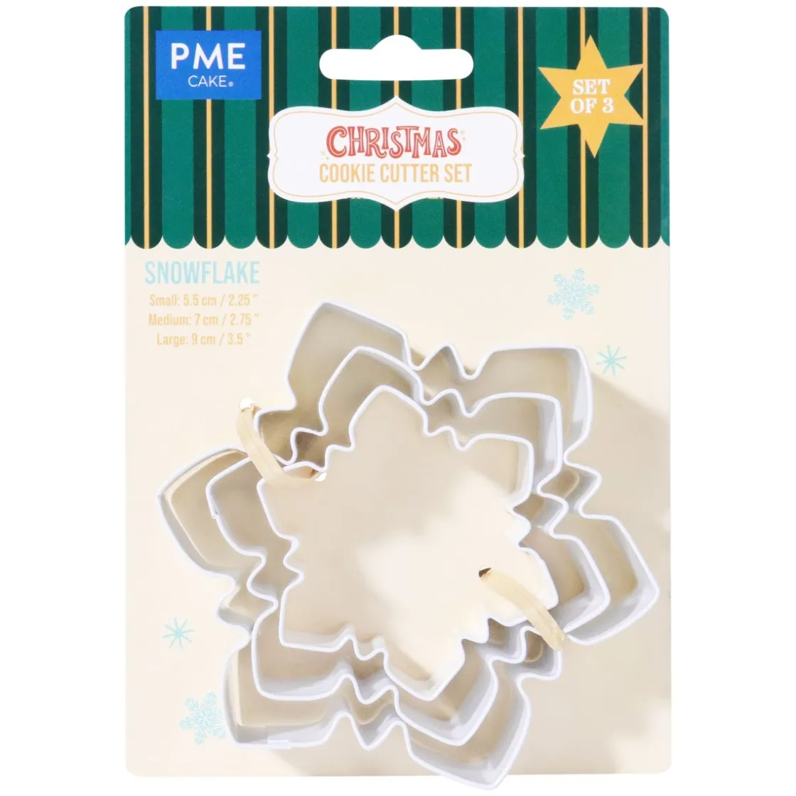 PME Koekjes Uitstekers Sneeuwvlokken Set/3* Figuur Stekers