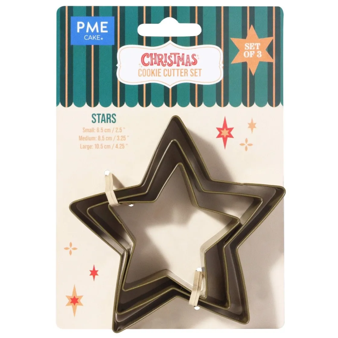 PME Koekjes Uitstekers Sterren Set/3* Figuur Stekers
