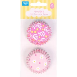 PME Mini Cupcake Vormpjes Bloemen Ø33mm 60st.* Bakvormen Papier