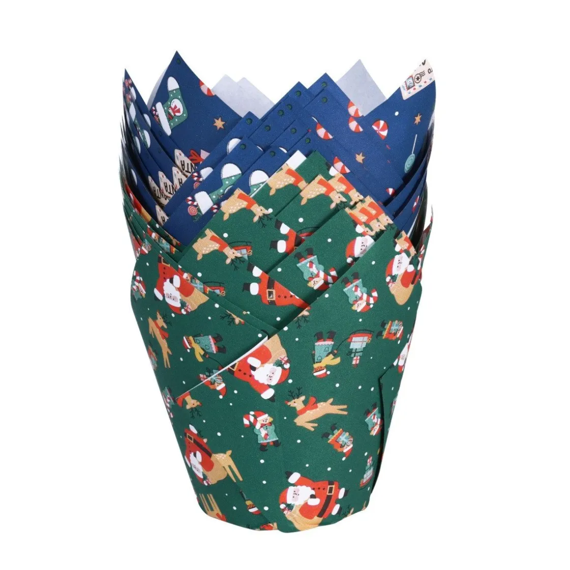 PME Muffin Cups Kerstman 24st* Bakvormen Papier