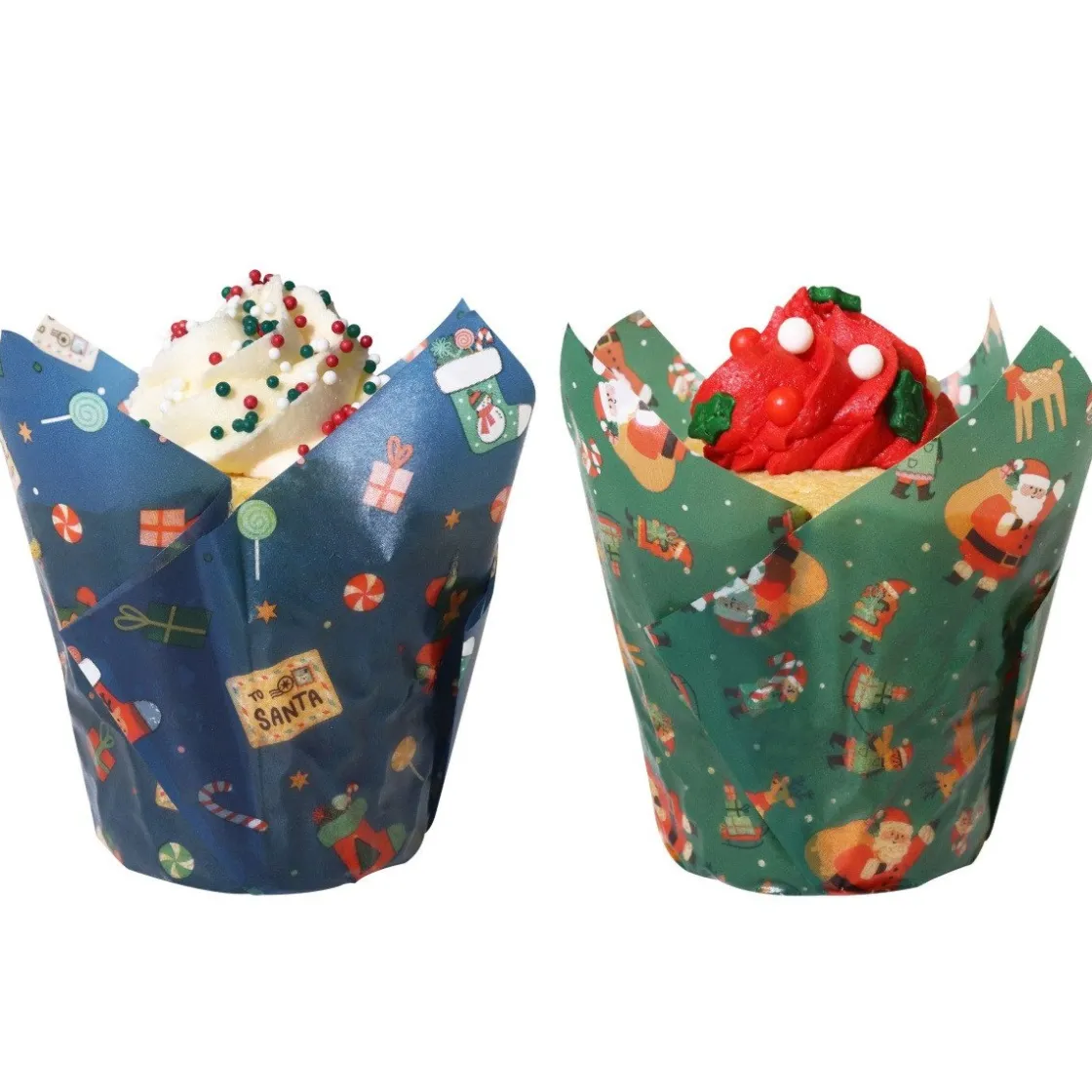 PME Muffin Cups Kerstman 24st* Bakvormen Papier