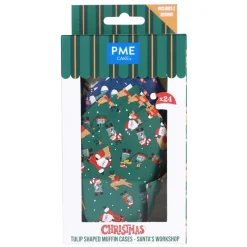 PME Muffin Cups Kerstman 24st* Bakvormen Papier