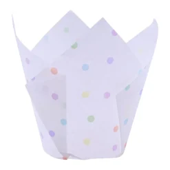 PME Muffin Cups Regenboog Stippen 24st* Bakvormen Papier