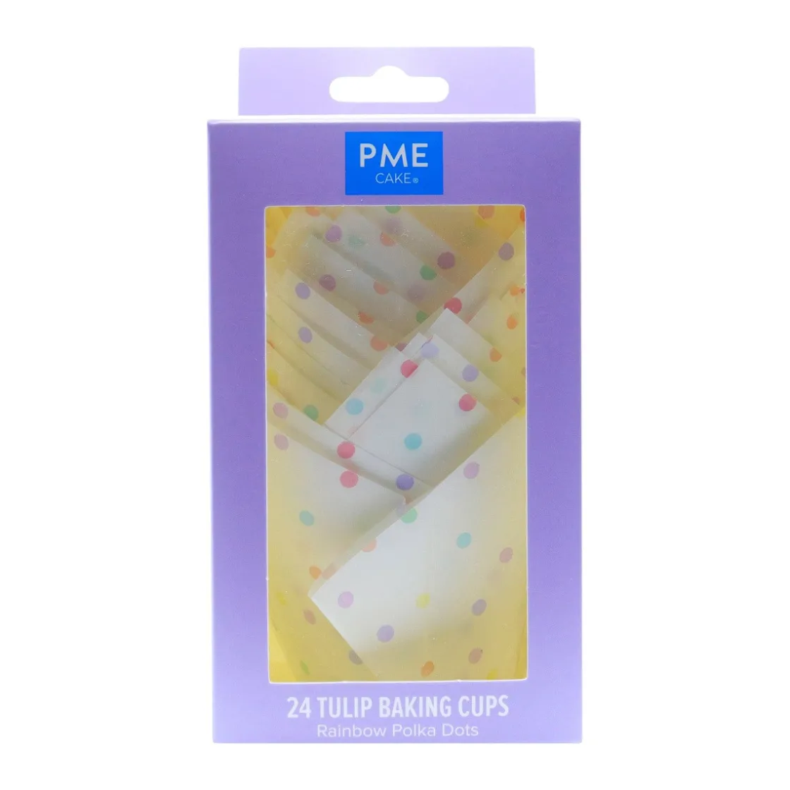 PME Muffin Cups Regenboog Stippen 24st* Bakvormen Papier