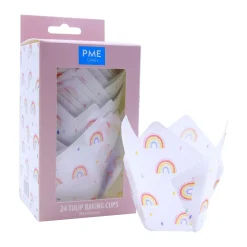PME Muffin Cups Regenboog 24st* Bakvormen Papier