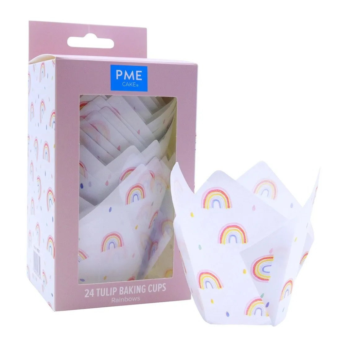 PME Muffin Cups Regenboog 24st* Bakvormen Papier