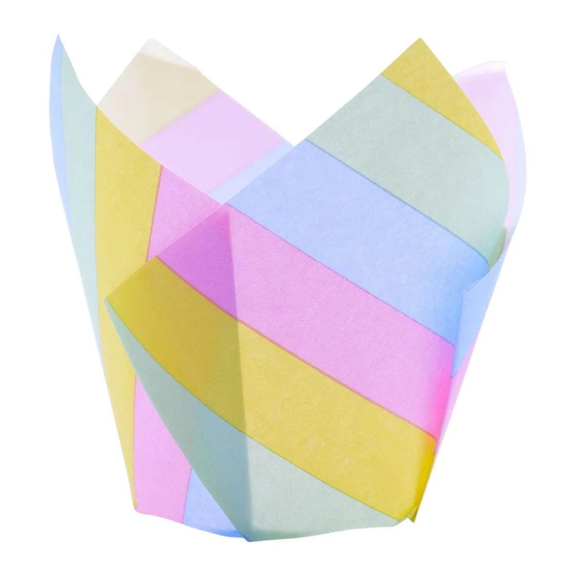 PME Muffin Cups Regenboog Strepen 24st* Bakvormen Papier