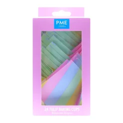 PME Muffin Cups Regenboog Strepen 24st* Bakvormen Papier