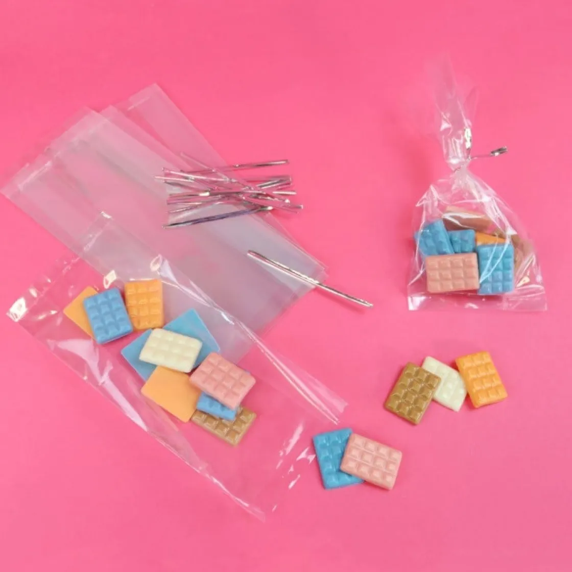 PME Party Zakjes incl. Zilveren Strik 25st. 229x102mm* Zakken