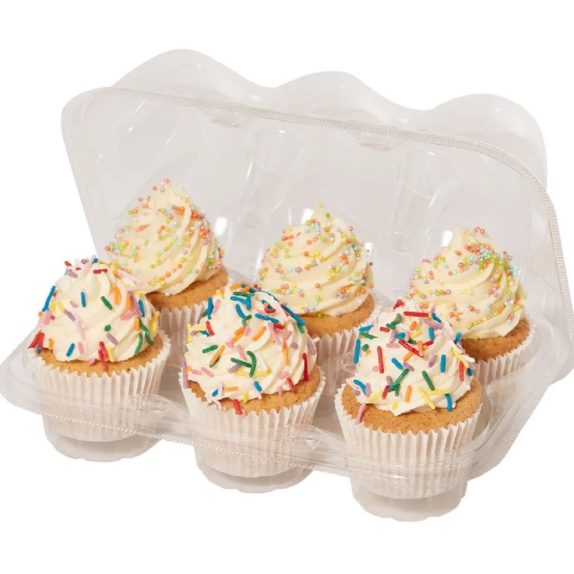PME Plastic Cupcakehouders (6) Set/3* Cupcake Doosjes