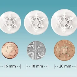 PME Plunger Cutter Mini Sneeuwvlok/IJskristal set/3* Figuur Stekers