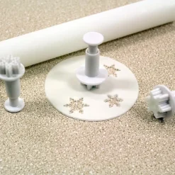 PME Plunger Cutter Mini Sneeuwvlok/IJskristal set/3* Figuur Stekers