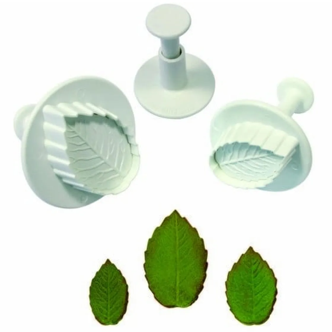 PME Plunger Cutter Rozenblad set/3* Bloem En Blad Stekers