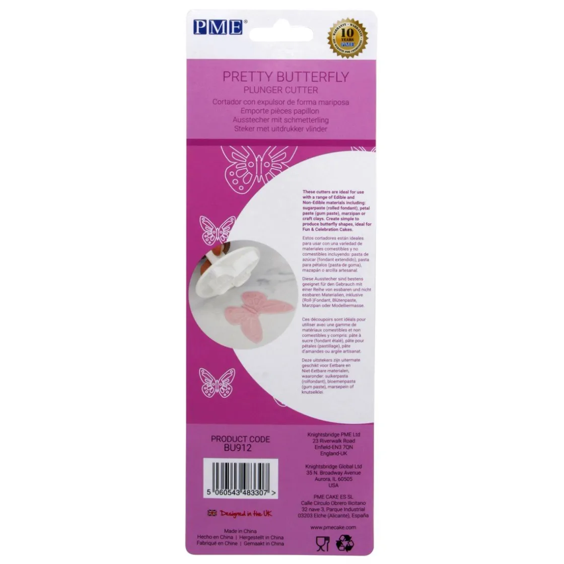 PME Plunger Cutter Vlinder 'Pretty' set/3* Figuur Stekers