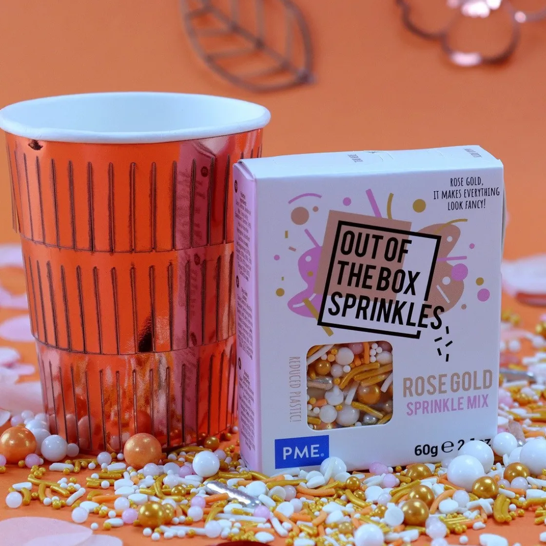 PME Rose en Gouden Sprinkle Mix (Out of the Box) 60g* Eetbare Strooisels