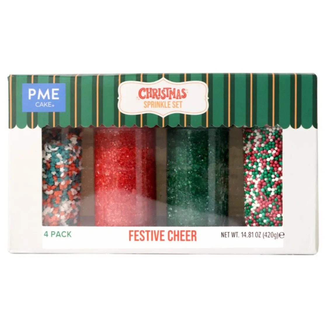 PME Sprinkle Mix Festive Cheer Set/4* Eetbare Strooisels
