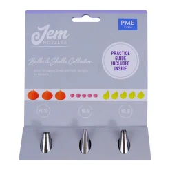 PME Spuitmondjes Bolletjes & Schelpen Set/3* Spuitmondjes
