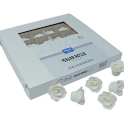 PME Suiker Rozen Wit Ø4cm 36st* Bloem Decoraties