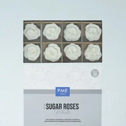 PME Suiker Rozen Wit Ø4cm 36st* Bloem Decoraties