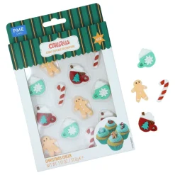 PME Suikerdecoratie Christmas Cheer 12st.* Figuur Decoraties
