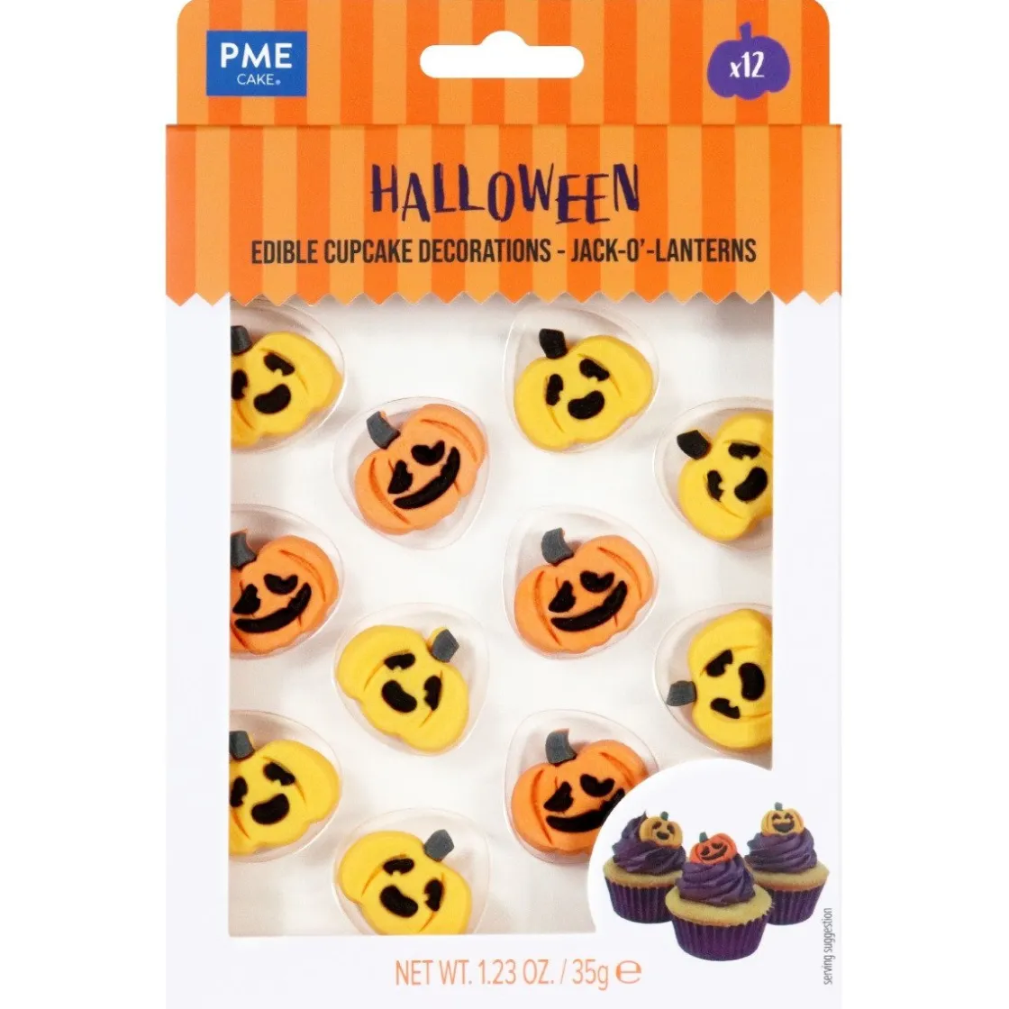 PME Suikerdecoratie Halloween Pompoenen 12st.* Figuur Decoraties