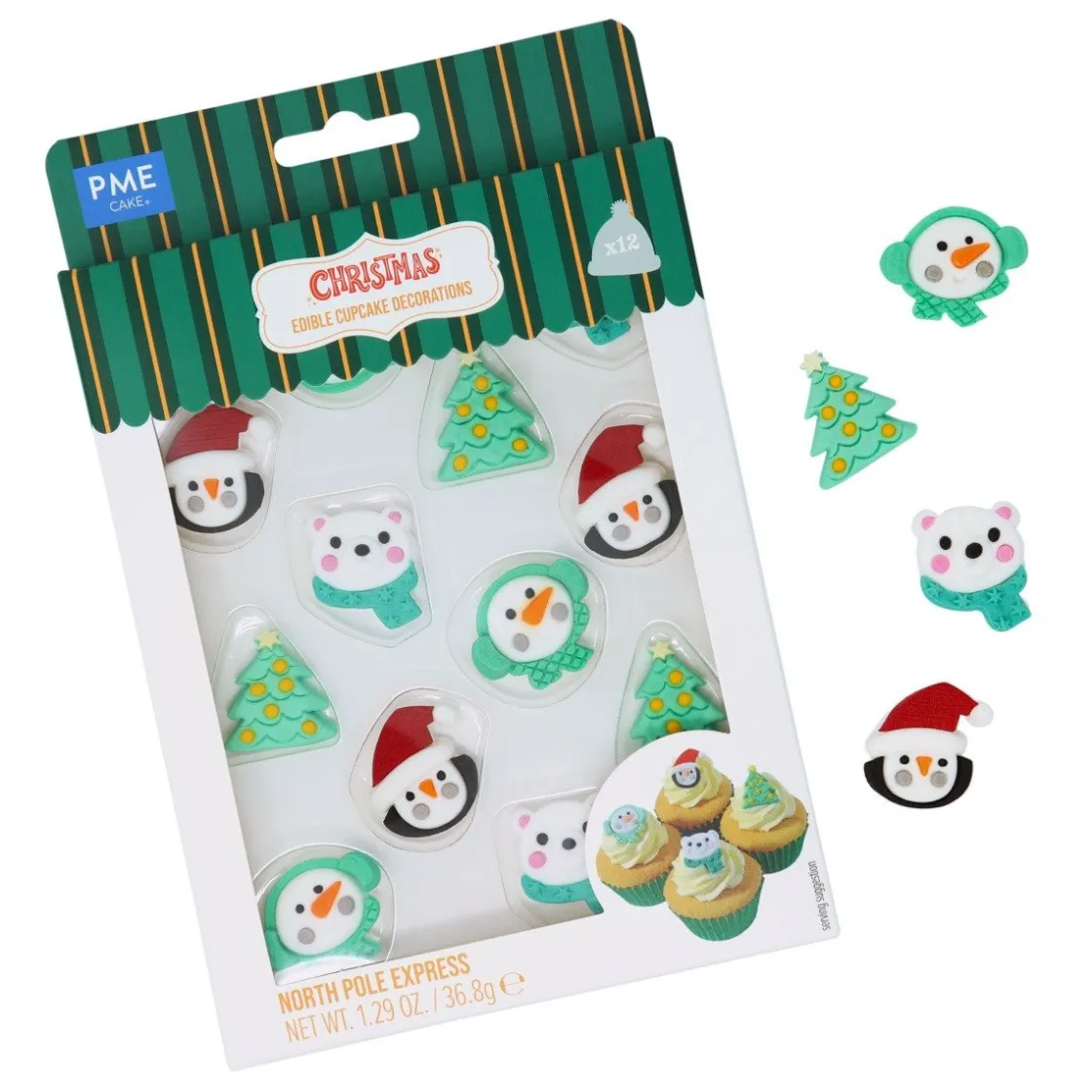 PME Suikerdecoratie Noordpool Express 12st.* Figuur Decoraties