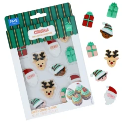 PME Suikerdecoratie Santa's Coming To Town 12st.* Figuur Decoraties