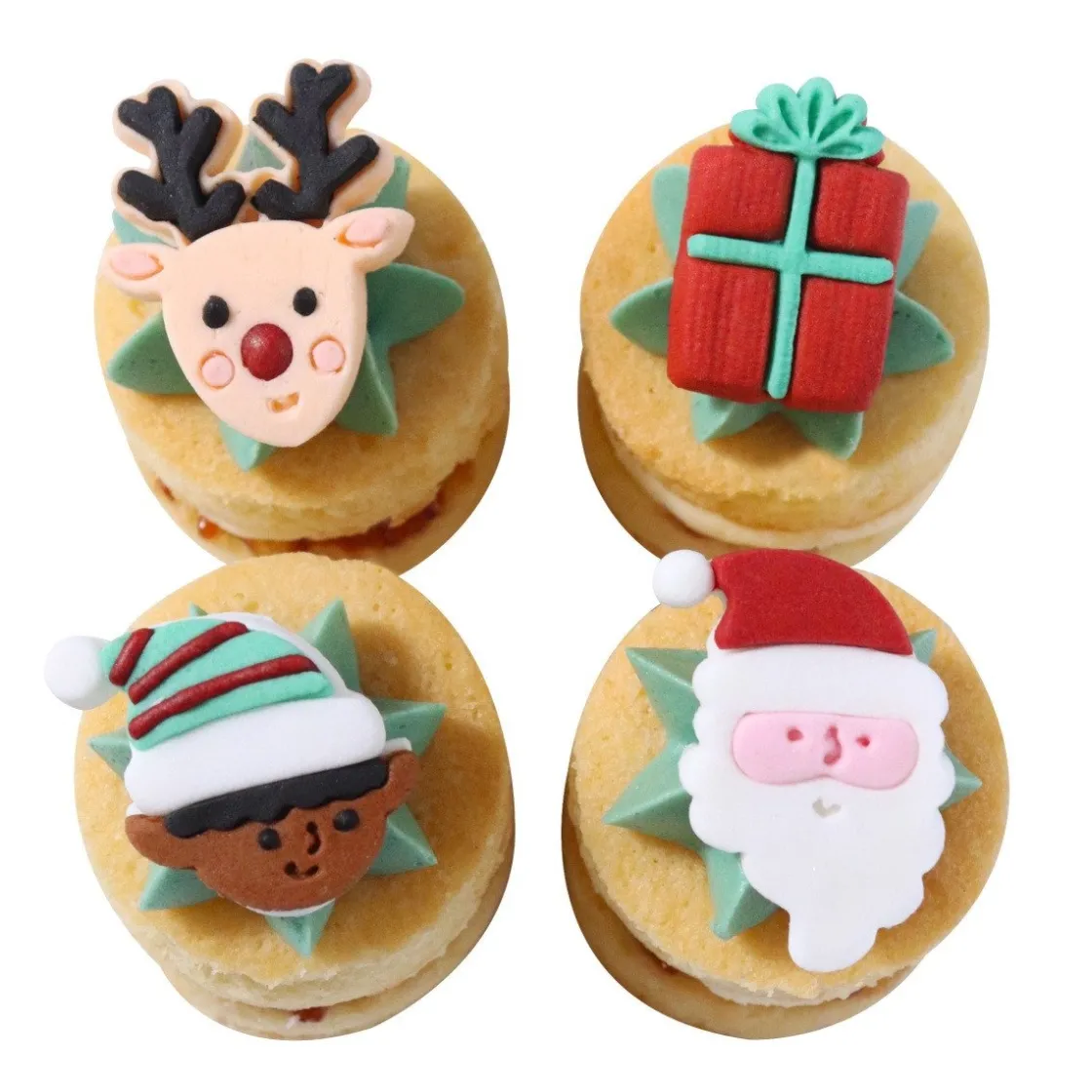 PME Suikerdecoratie Santa's Coming To Town 12st.* Figuur Decoraties