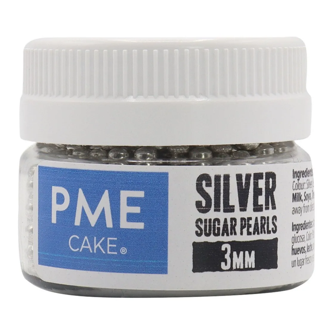 PME Suikerparels Zilver 4mm 25 gram* Eetbare Strooisels