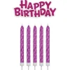 PME Taartkaarsjes Happy Birthday Roze set/17* Kaarsjes En Vuurwerk