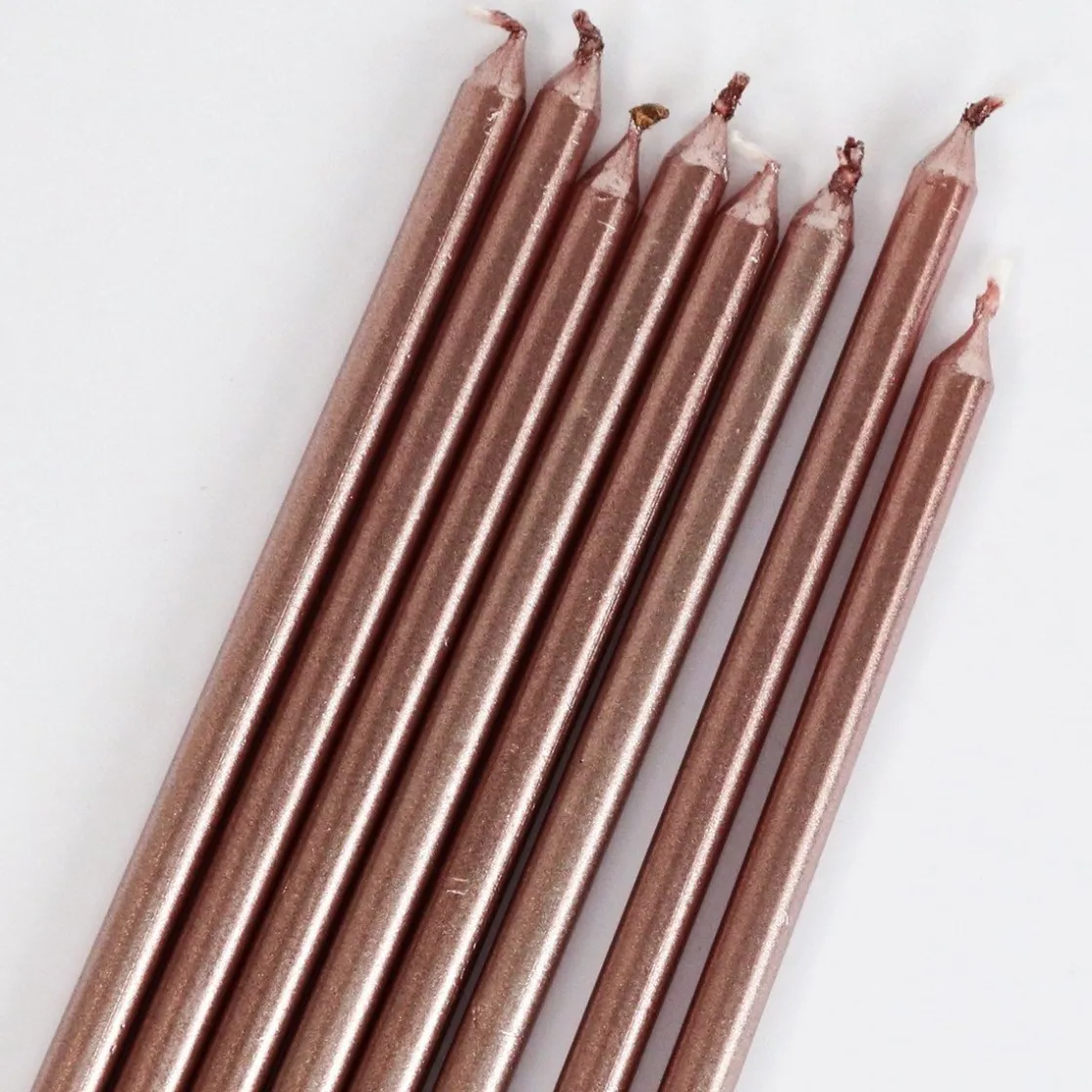 PME Taartkaarsjes Rose Goud Extra Lang (15cm) Set/16* Kaarsjes En Vuurwerk