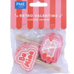 PME Taartprikkers Retro Valentijn 24st.* Prikkers En Ringen
