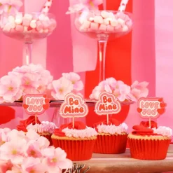 PME Taartprikkers Retro Valentijn 24st.* Prikkers En Ringen