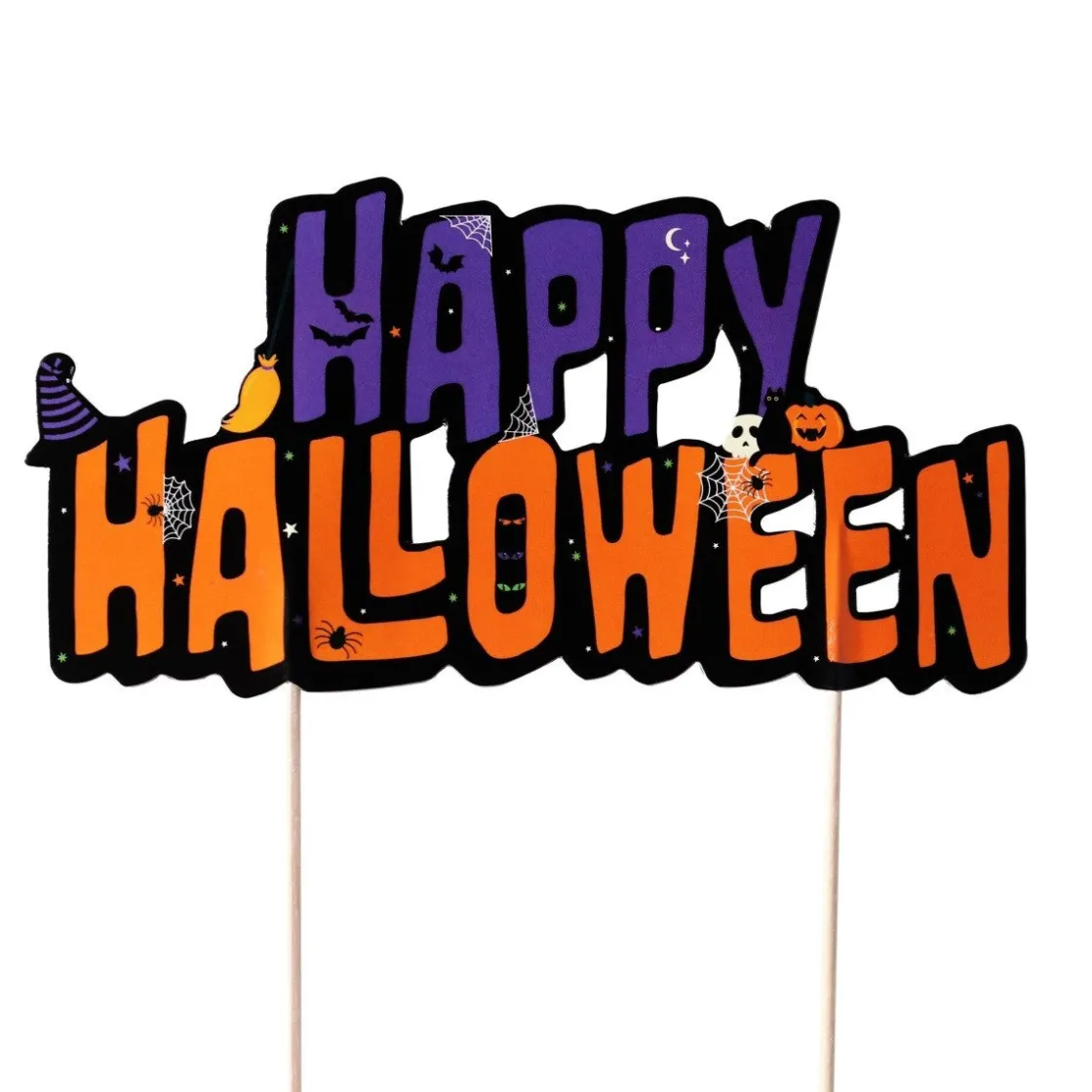 PME Taarttopper Happy Halloween 11,5x7cm* Prikkers En Ringen