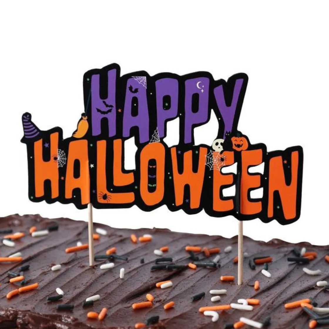 PME Taarttopper Happy Halloween 11,5x7cm* Prikkers En Ringen