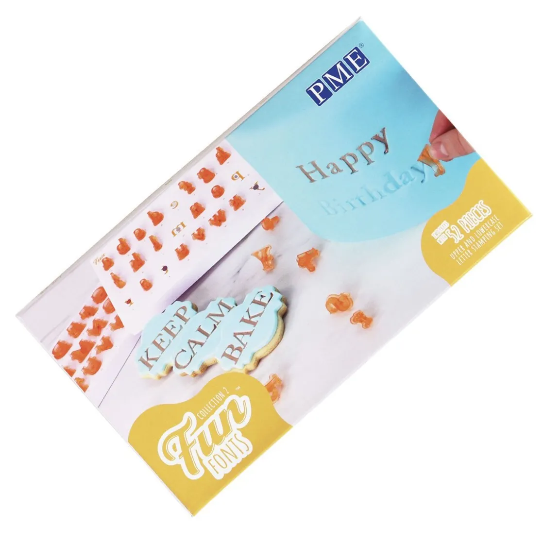 PME Tekst Stempelset Alfabet Fun Fonts - Collectie 2* Cijfer En Letter Stekers