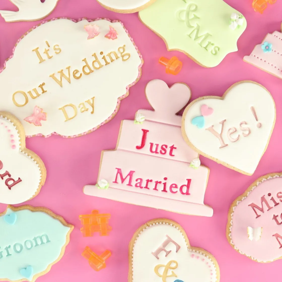 PME Tekst Stempelset Cupcake/Cookie Fun Fonts - Collectie 2* Cijfer En Letter Stekers